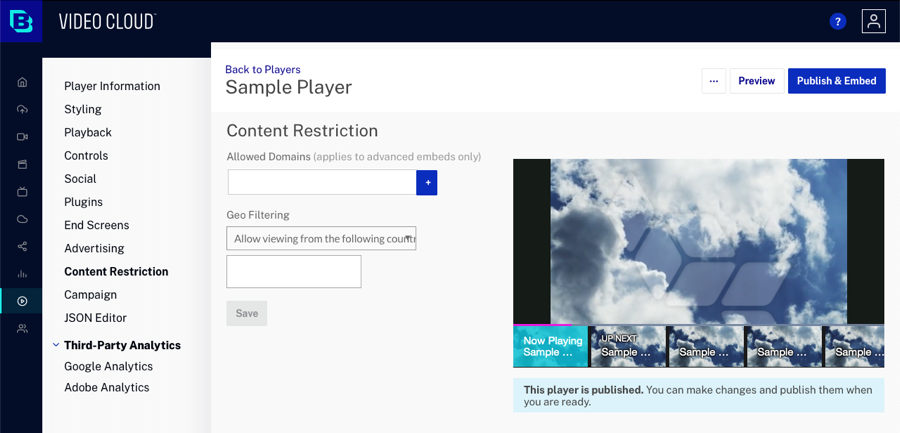 restriction de contenu