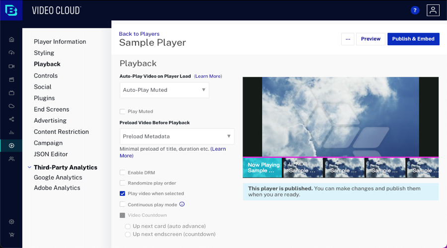 propriétés de lecture